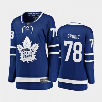 Women's 2020-21 Toronto Maple Leafs T. J. Brodie #78 Home Breakaway Player Jersey - Blue