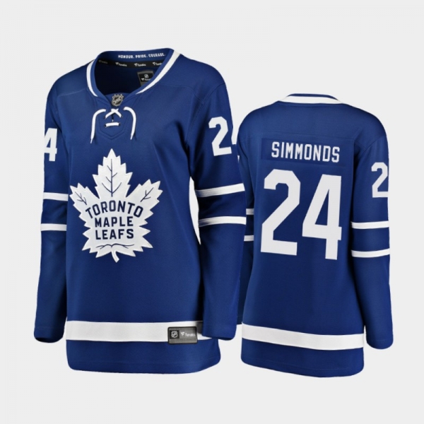 Women's 2020-21 Toronto Maple Leafs Wayne Simmonds #24 Home Breakaway Player Jersey - Blue