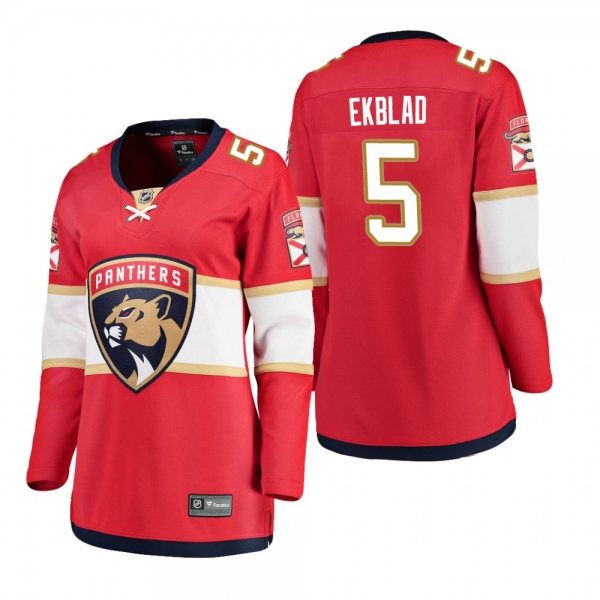 Women's Aaron Ekblad #5 Florida Panthers Home Breakaway Player Red Bargain Jersey