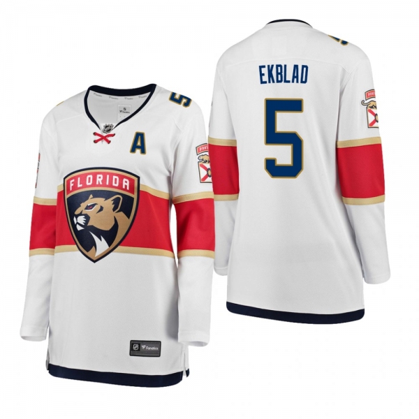 Women's Aaron Ekblad #5 Florida Panthers Alternate Breakaway Player Away White Bargain Jersey