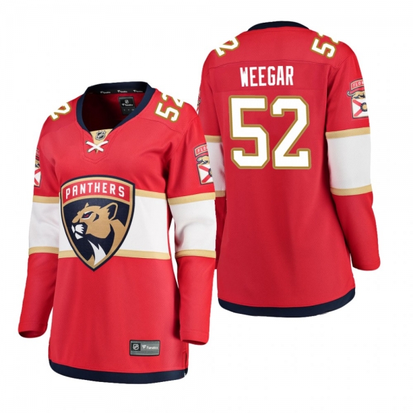 Women's MacKenzie Weegar #52 Florida Panthers Home Breakaway Player Red Bargain Jersey