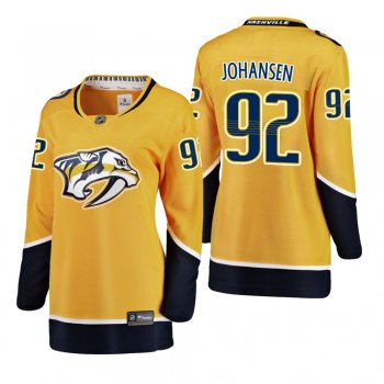 Women's Ryan Johansen #92 Nashville Predators Home Breakaway Player Gold Bargain Jersey