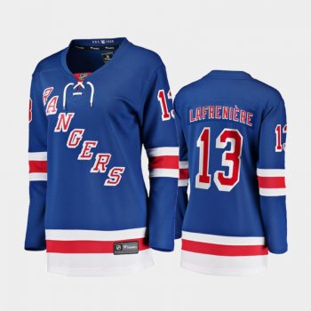 Women's 2020-21 New York Rangers Alexis Lafreniere #13 Home Breakaway Player Jersey - Blue