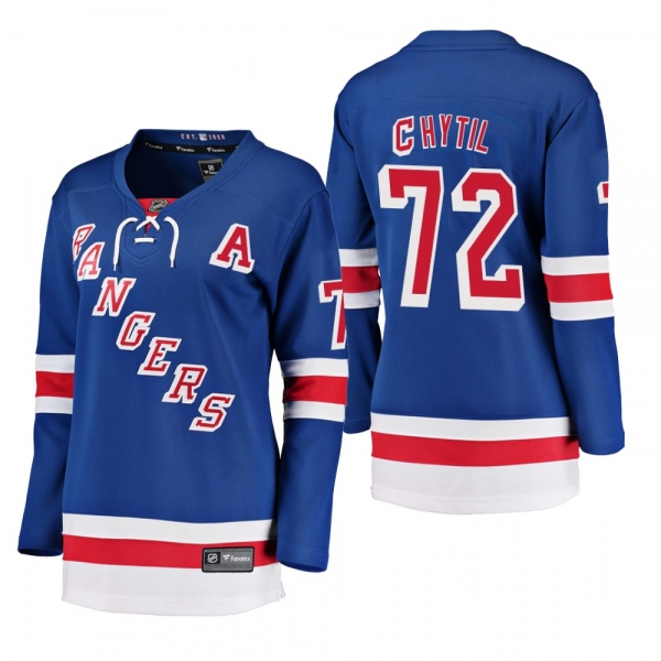 Women's Filip Chytil #72 New York Rangers Home Breakaway Player Blue Bargain Jersey