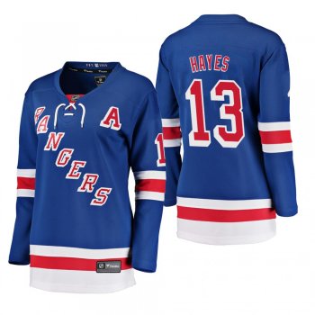 Women's Kevin Hayes #13 New York Rangers Home Breakaway Player Blue Bargain Jersey