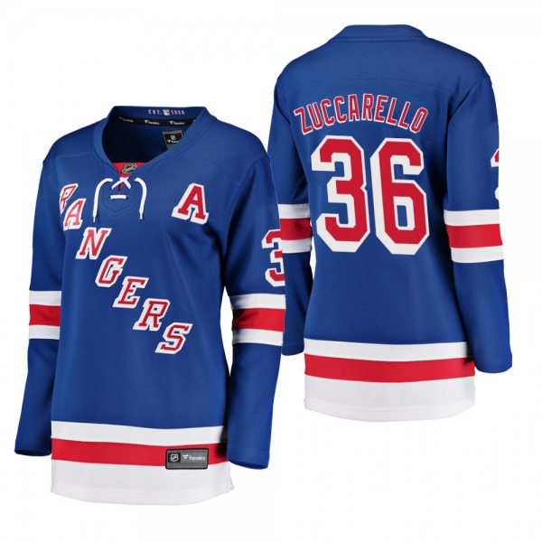 Women's Mats Zuccarello #36 New York Rangers Home Breakaway Player Blue Bargain Jersey