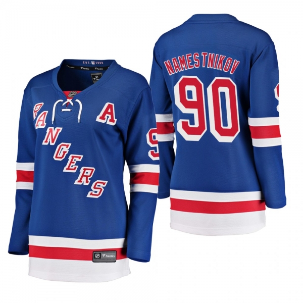 Women's Vladislav Namestnikov #90 New York Rangers Home Breakaway Player Blue Bargain Jersey