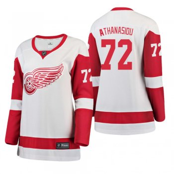 Women's Andreas Athanasiou #72 Detroit Red Wings Away Breakaway Player White Bargain Jersey