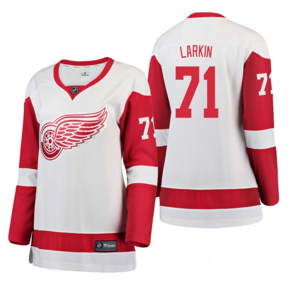 Women's Dylan Larkin #71 Detroit Red Wings Away Breakaway Player White Bargain Jersey