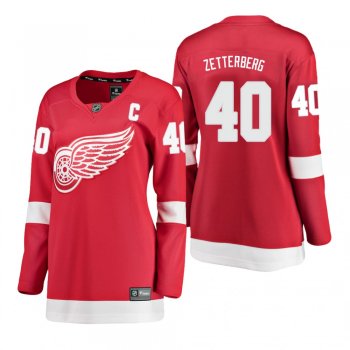 Women's Henrik Zetterberg #40 Detroit Red Wings Home Breakaway Player Red Bargain Jersey