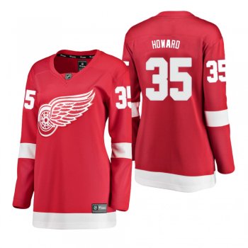 Women's Jimmy Howard #35 Detroit Red Wings Home Breakaway Player Red Bargain Jersey