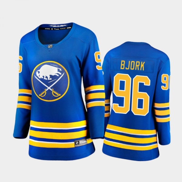 Women's 2020-21 Buffalo Sabres Anders Bjork #96 Home Jersey - Royal