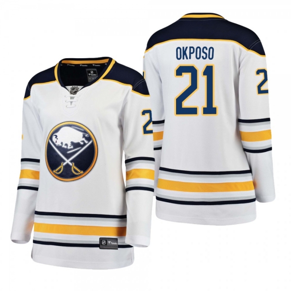 Women's Kyle Okposo #21 Buffalo Sabres Away Breakaway Player White Bargain Jersey