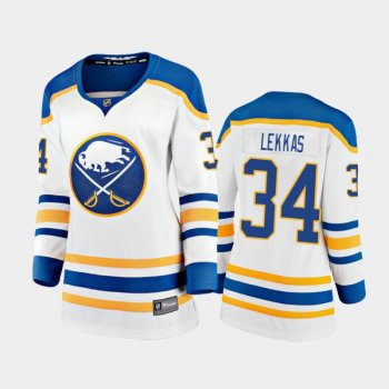 Women's 2020-21 Buffalo Sabres Stefanos Lekkas #34 Away Jersey - White