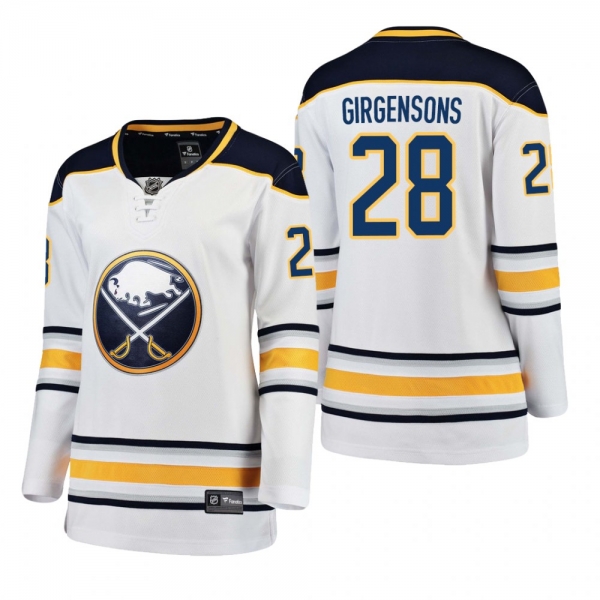 Women's Zemgus Girgensons #28 Buffalo Sabres Away Breakaway Player White Bargain Jersey