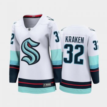 Women's Seattle Kraken #32 Away 2021-22 Breakaway Jersey White