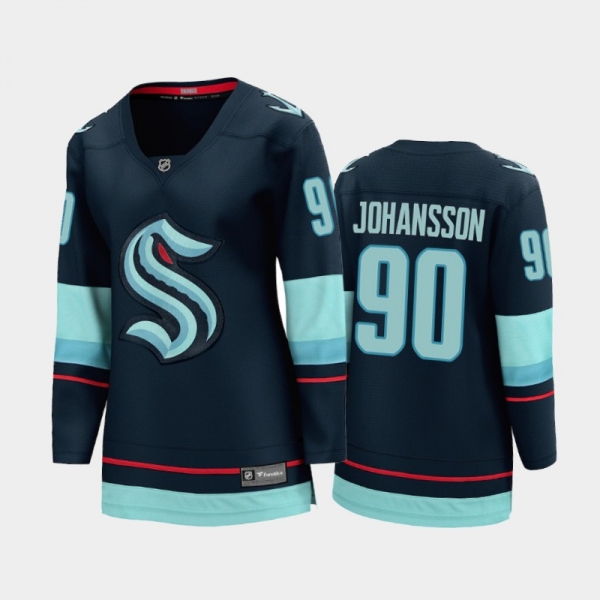 Women's Seattle Kraken Marcus Johansson #90 Home 2021-22 Breakaway Jersey Navy