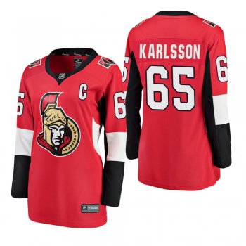 Women's Erik Karlsson #65 Ottawa Senators Home Breakaway Player Red Bargain Jersey