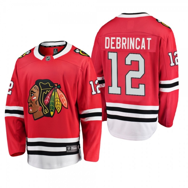 Youth Chicago Blackhawks Alex DeBrincat #12 Home Low-Priced Breakaway Player Red Jersey