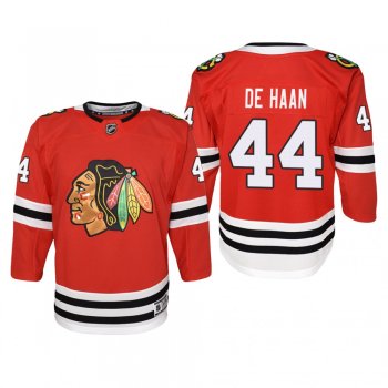 Youth Chicago Blackhawks Calvin de Haan #44 Home 2019-20 Premier Red Jersey