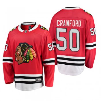 Youth Chicago Blackhawks Corey Crawford #50 Home Low-Priced Breakaway Player Red Jersey