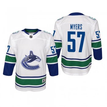 Youth Vancouver Canucks Tyler Myers #57 Away Premier White Jersey