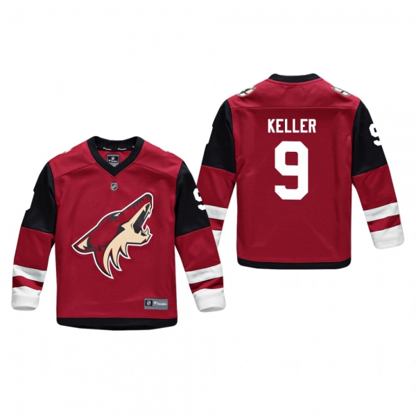 Youth Arizona Coyotes Clayton Keller #9 Home Low-Priced Replica Player Red Jersey