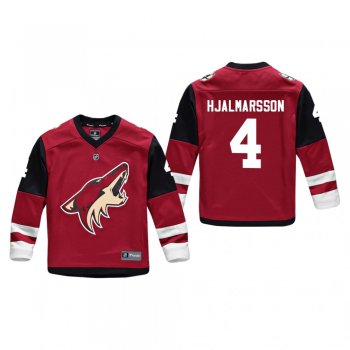 Youth Arizona Coyotes Niklas Hjalmarsson #4 Home Low-Priced Replica Player Red Jersey