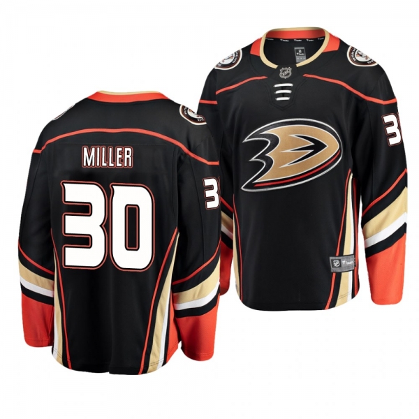 Youth Anaheim Ducks Ryan Miller #30 Home Low-Priced Breakaway Player Black Jersey