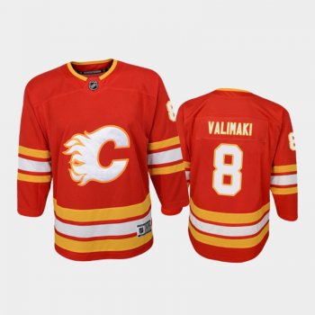 Youth Calgary Flames Juuso Valimaki #8 Home 2020-21 Premier Red Jersey