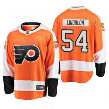 Youth Philadelphia Flyers Oskar Lindblom #54 Home Low-Priced Breakaway Player Orange Jersey