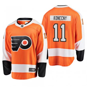 Youth Philadelphia Flyers Travis Konecny #11 Home Low-Priced Breakaway Player Orange Jersey