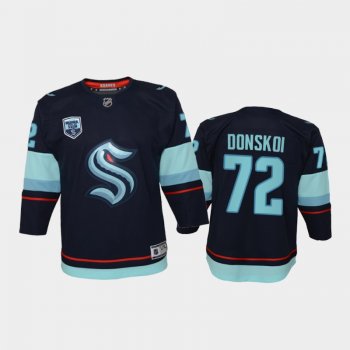 Youth Seattle Kraken Joonas Donskoi #72 Preseason Patch 2021-22 Open Win Navy Jersey