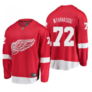 Youth Detroit Red Wings Andreas Athanasiou #72 Home Low-Priced Breakaway Player Red Jersey