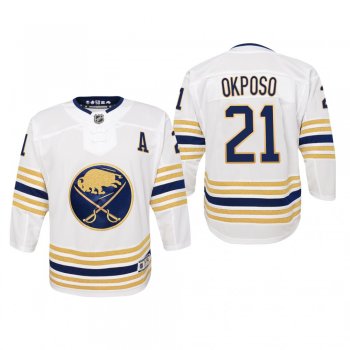 Youth Buffalo Sabres Kyle Okposo #21 50th Season Premier White Jersey