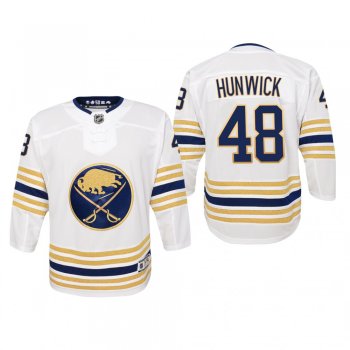 Youth Buffalo Sabres Matt Hunwick #48 50th Season Premier White Jersey