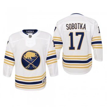 Youth Buffalo Sabres Vladimir Sobotka #17 50th Season Premier White Jersey