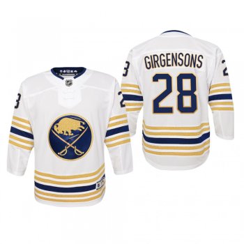 Youth Buffalo Sabres Zemgus Girgensons #28 50th Season Premier White Jersey