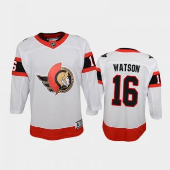 Youth Ottawa Senators Austin Watson #16 Away 2021 White Jersey