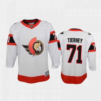 Youth Ottawa Senators Chris Tierney #71 Away 2021 White Jersey