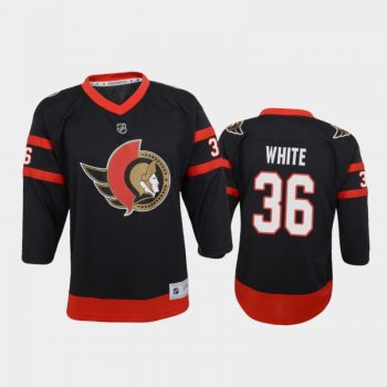 Youth Senators Colin White #36 Home Premier Black Jersey