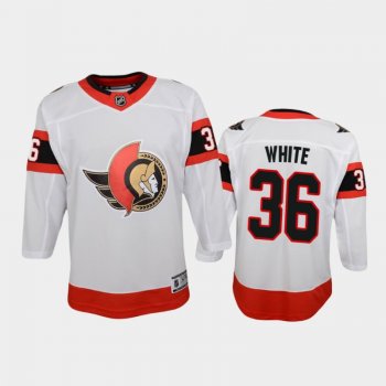 Youth Ottawa Senators Colin White #36 Away 2021 White Jersey