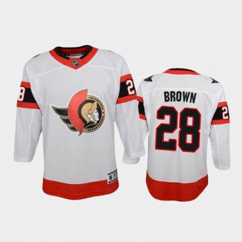 Youth Ottawa Senators Connor Brown #28 Away 2021 White Jersey