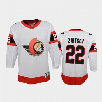 Youth Ottawa Senators Nikita Zaitsev #22 Away 2021 White Jersey