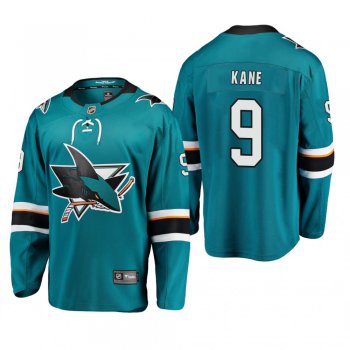 Youth San Jose Sharks Evander Kane #9 Home Low-Priced Breakaway Player Teal Jersey