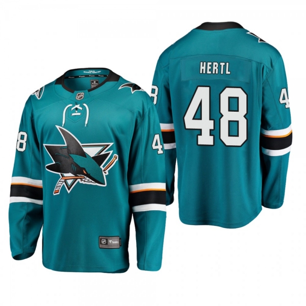 Youth San Jose Sharks Tomas Hertl #48 Home Low-Priced Breakaway Player Teal Jersey