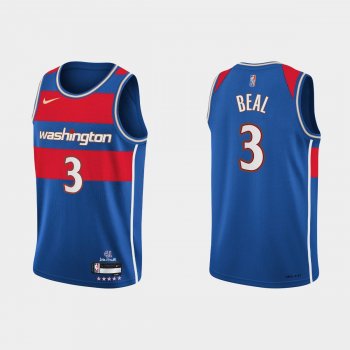 Washington Wizards #3 Bradley Beal 2021-22 NBA 75th Anniversary City Blue Jersey