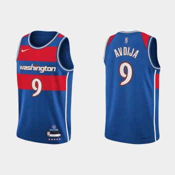 Washington Wizards #9 Deni Avdija 2021-22 NBA 75th Anniversary City Blue Jersey