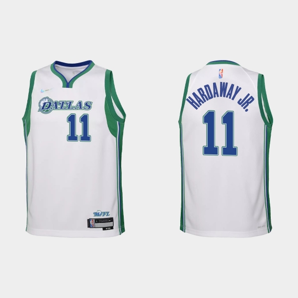 Youth 2021-22 Dallas Mavericks #11 Tim Hardaway Jr. 75th Anniversary City White Jersey