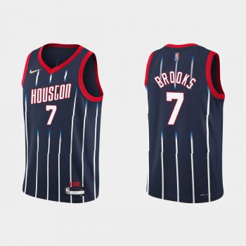 Youth Houston Rockets #7 Armoni Brooks Youth 2021-22 NBA 75th Anniversary City Navy Jersey